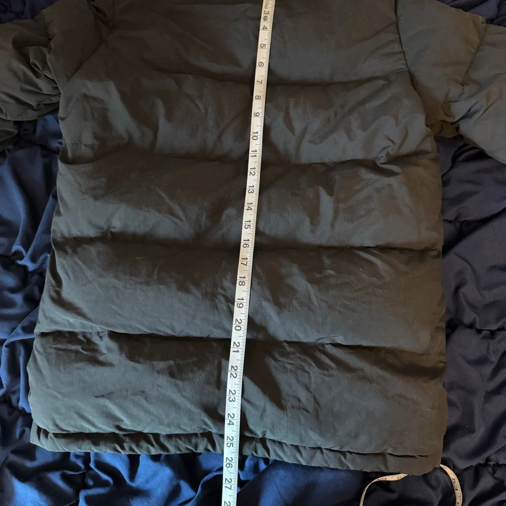 The North Face Mens Black Down Puffer Jacket Detachable Hood Parka Small